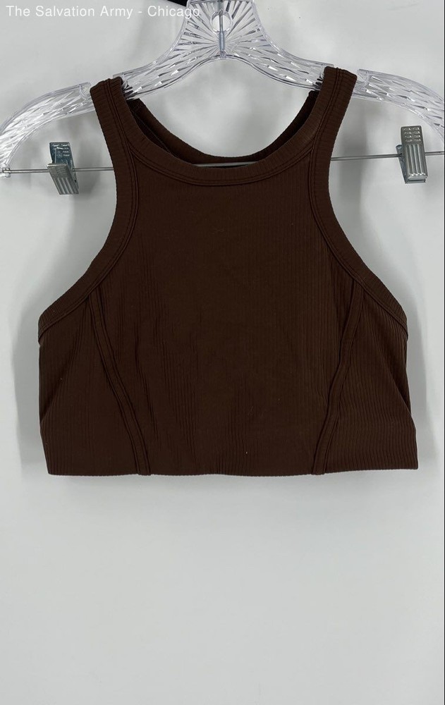 Lululemon Womens Brown Racerback Activewear Pullover Sports Bra Size S
