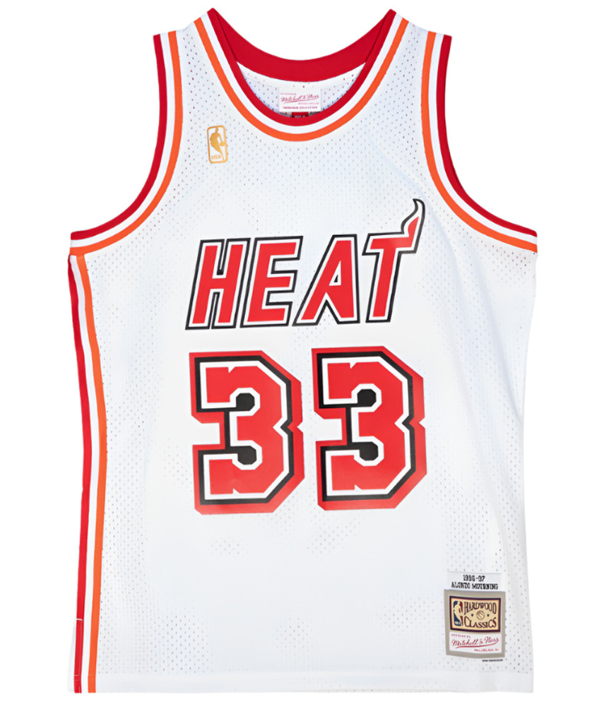 Mitchell & Ness White Alonzo Mourning Miami HEAT 1996-97 Swingman Jersey