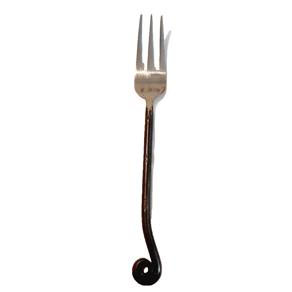 TREBLE CLEF by Gourmet Settings Stainless Black Oxidized Coil Tip Fork
