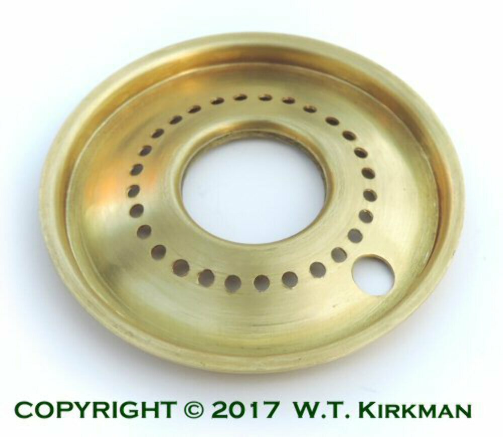 No. 10 Brass Tubular Lantern Globe Plate