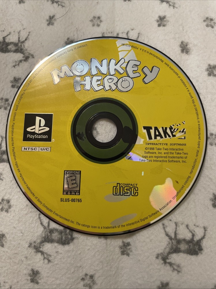 Monkey Hero (Sony PlayStation 1 PS1, 1999) Game Disc Only TESTED