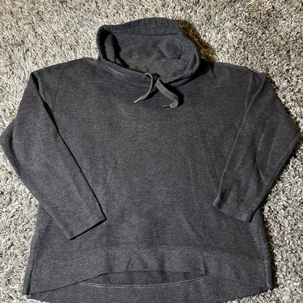 EUC Banana Republic Dark Gray Cowl Neck Tie Pullover Sweater Women's S Eco