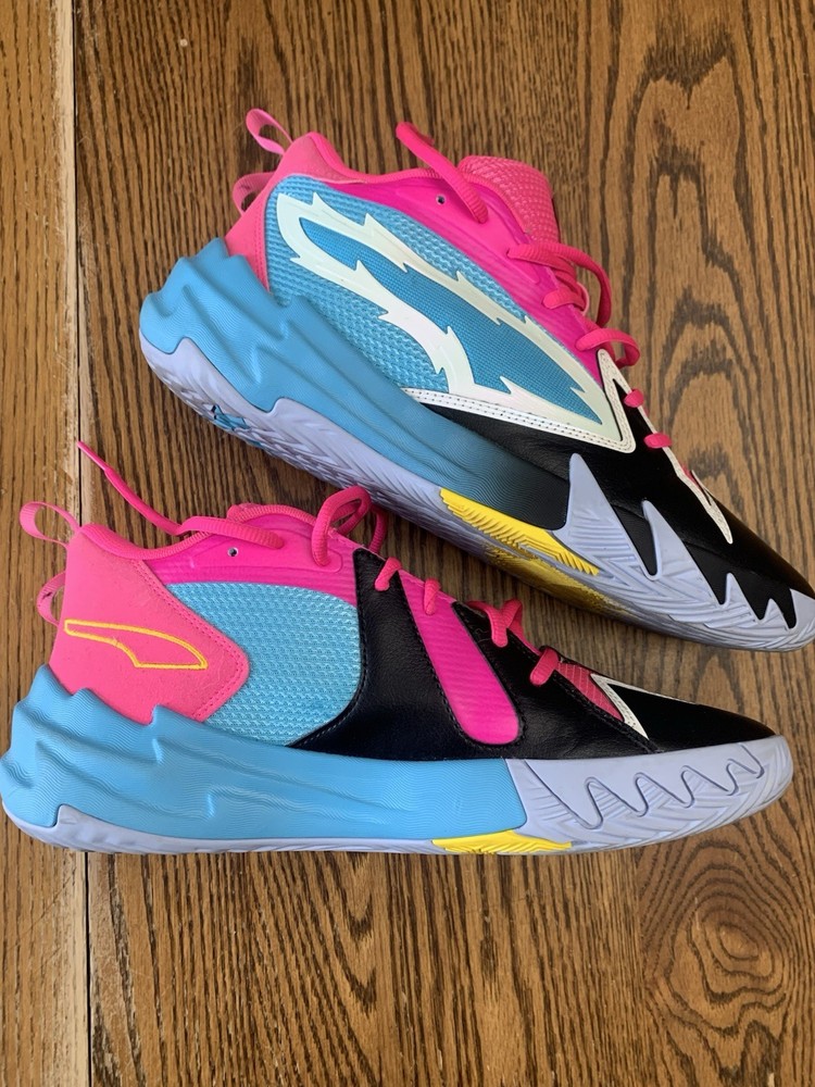 PUMA MB.02 LaMelo Ball Basketball Shoes Mens Size 10  Pink Blue Black
