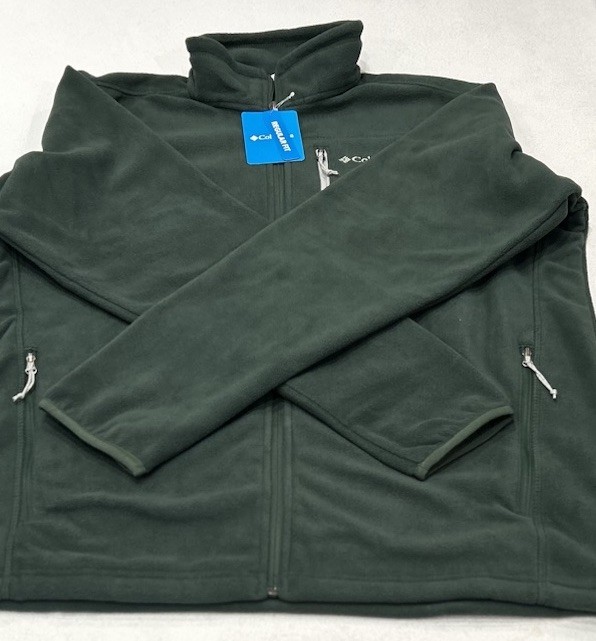 Columbia Men's L Green Regular Fit Full Zip Fleece Jacket