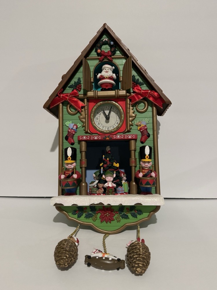 Avon Cuckoo Clock Tick Tock Til Christmas Santa Animated Musical 2011