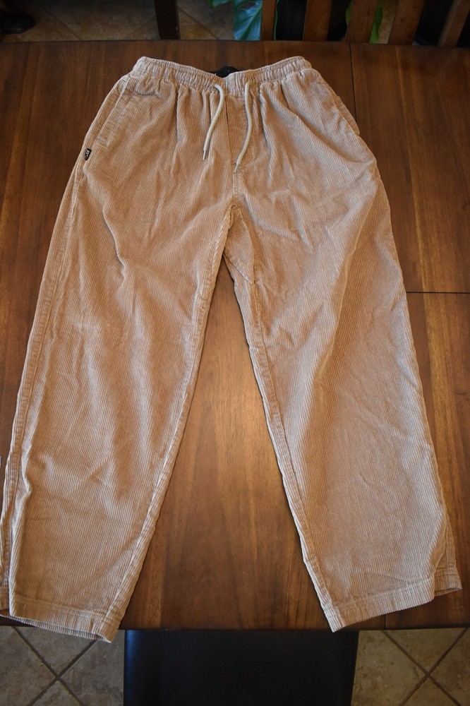 CCS Corduroy Easy Brown Pants Size Small Mens Cotton Skate Wide Fit Retro Style
