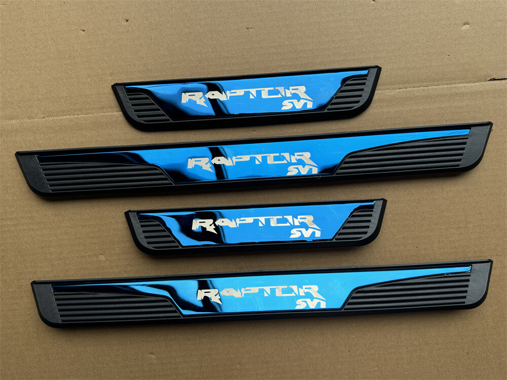 For Ford Raptor Accessories Door Sill Cover Scuff Plate Protector Trim Kick Pane