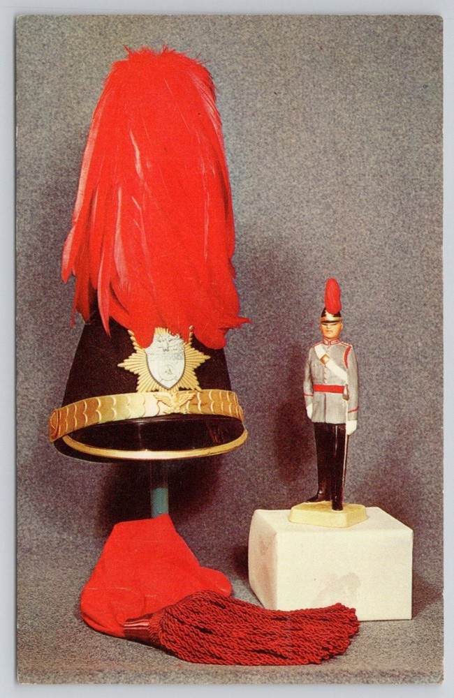 Valley Forge Military Academy Shako Uniform Postcard 1960s PA