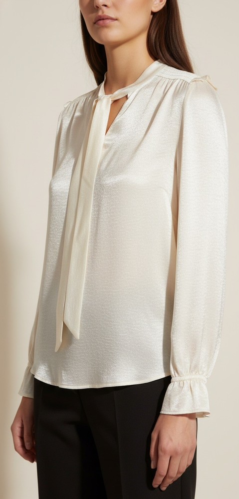 C10.    Calvin Klein Women's Long Sleeve Blouse Size M Color Beige