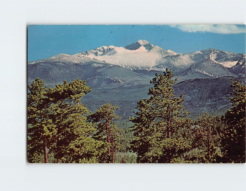Postcard Long Peak High Drive Rocky Mountain National Park Colorado USA