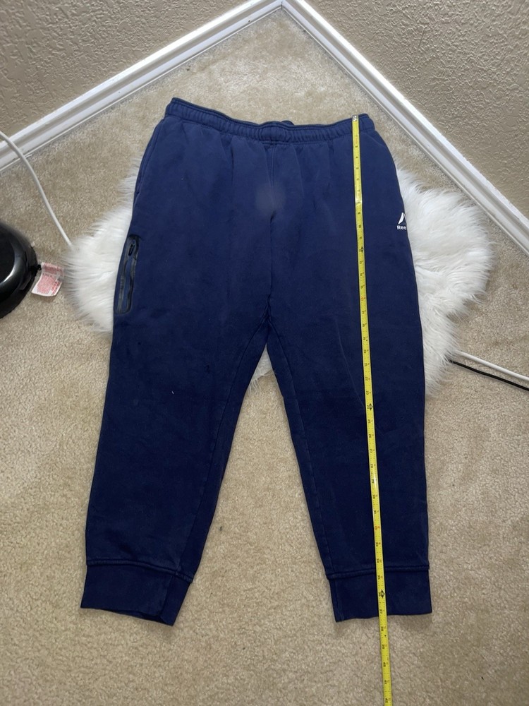 Reebok XL Athletic Jogger Pants Blue Tapered