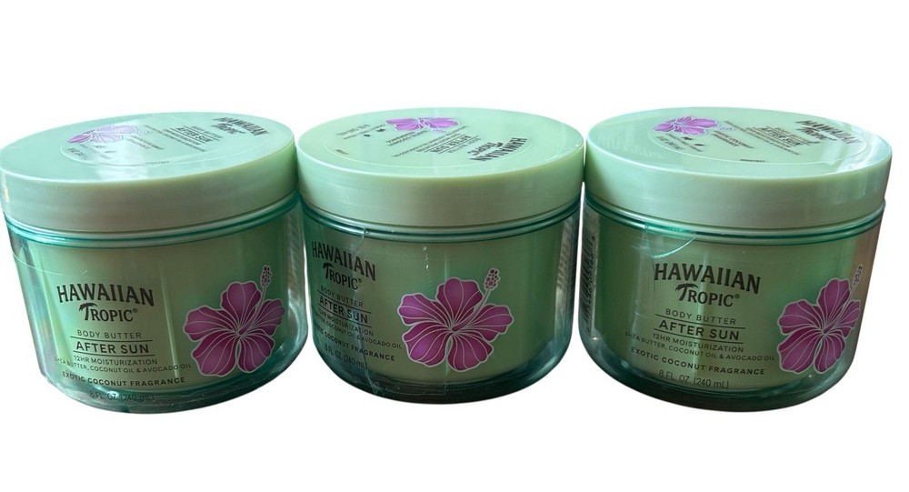 3x Hawaiian Tropic After Sun Lotion Moisturizer Hydrating Coconut Body Butter