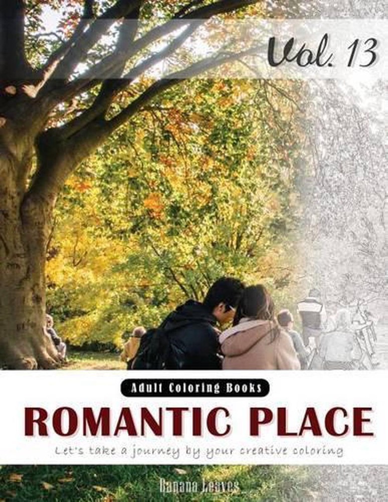 Romantic Place & Country Coloring Book for Stress Relief & Mind Relaxation, Stay