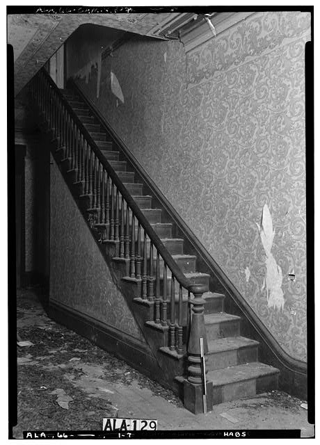 Photo:Camden Alabama Burford House Stairway Hall Interior 1936 HABS
