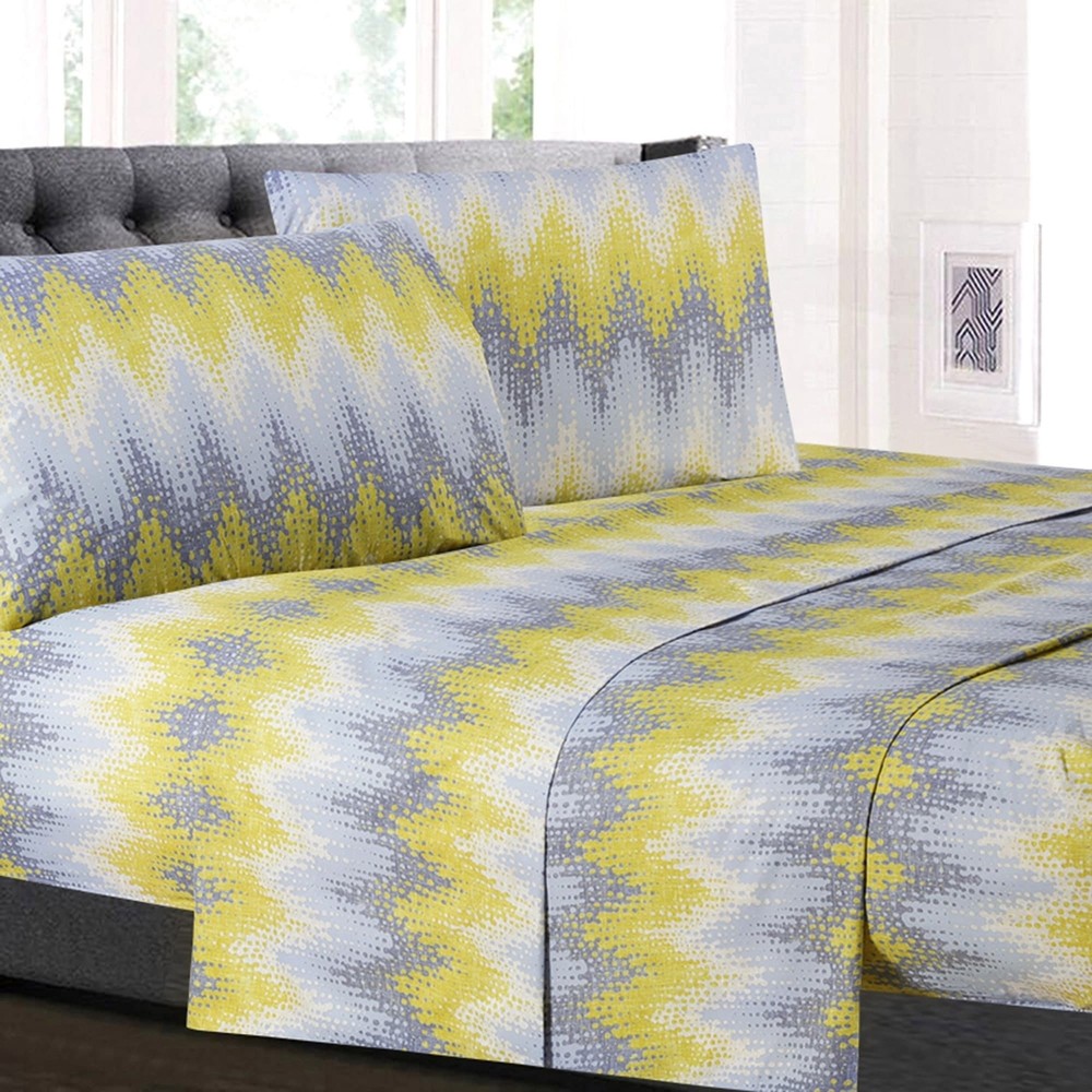 Malibu 4-Piece Patterned Deep Pocket Sheet Set Multi Twin