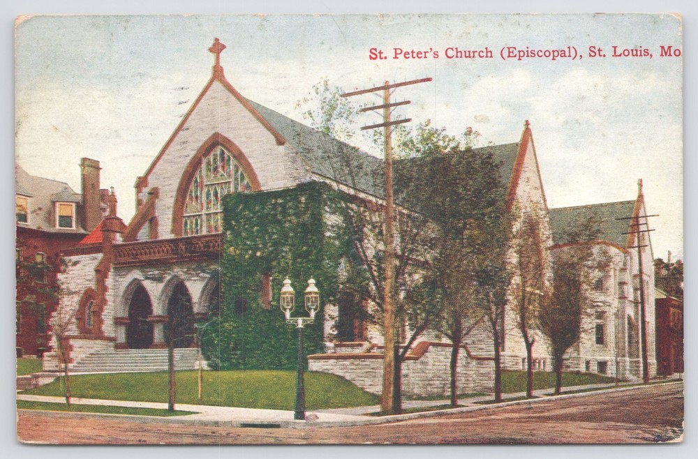 St Louis Missouri~St Peter's Episcopal Church~c1910 Postcard