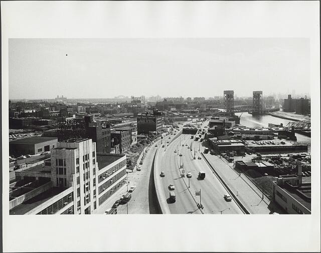 New York City Harlem River Lift Bridge 1958 Cityscape Highways East River