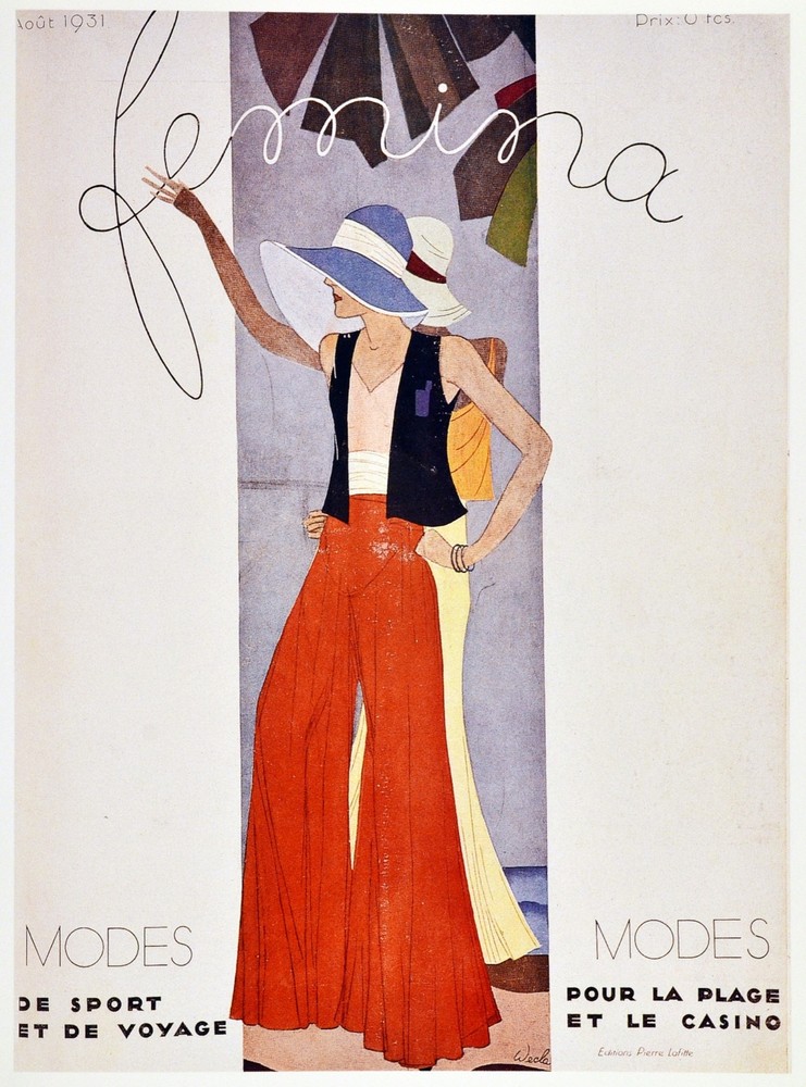 Decoration poster.Interior design Art.Retro fashion.Femina red pants.6355