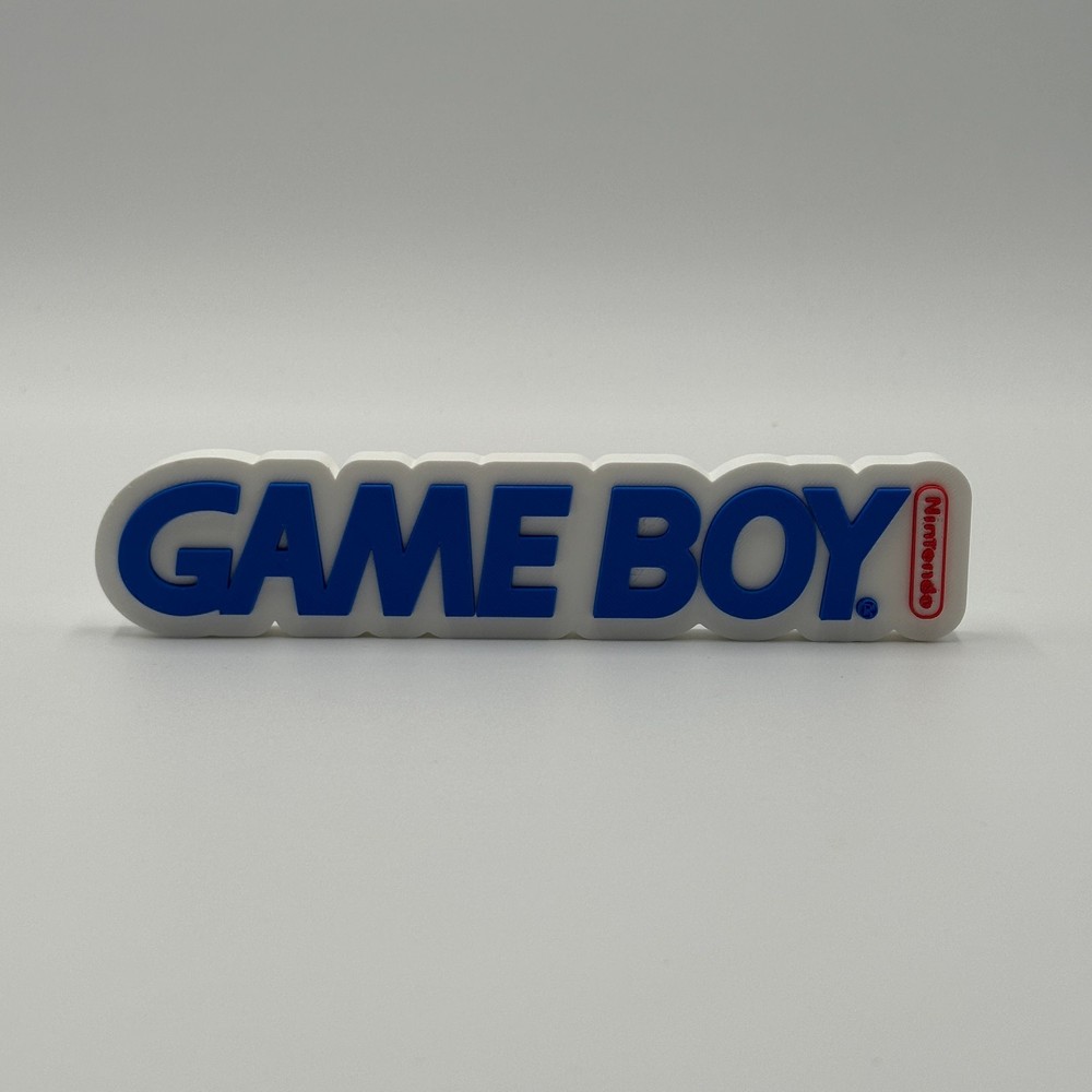 Nintendo Game Boy Logo Sign 3D Printed Display Retro Gaming Game Room Decor
