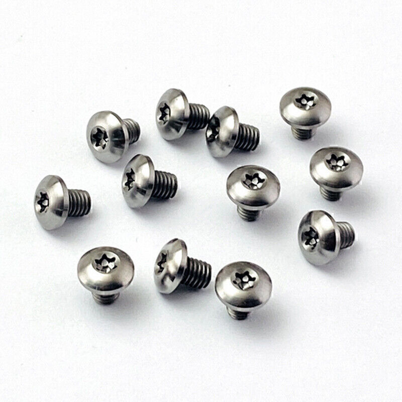 Titanium T10 Torx M4 Screws for Fold Knife Handle - Half Round Head