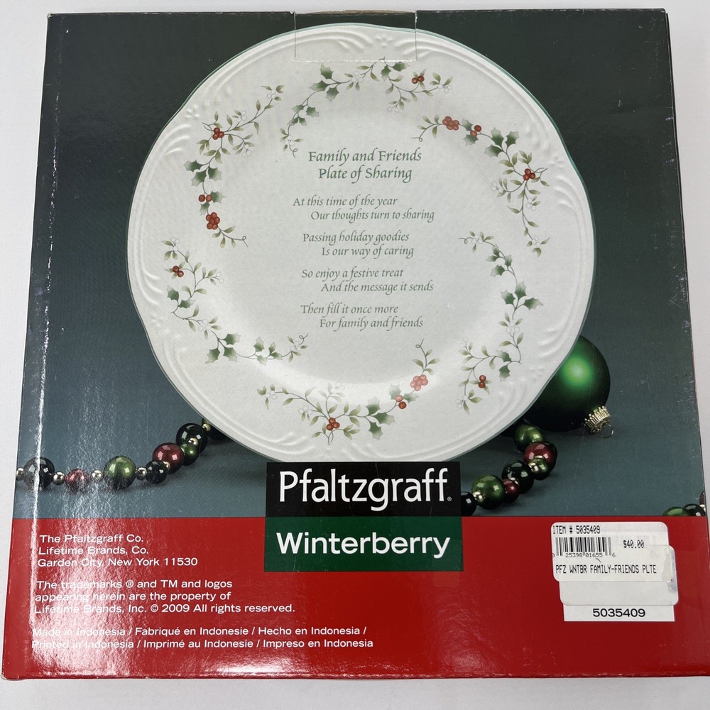 Pfaltzgraff Winterberry Plate Family And Friends Plate Of Sharing Platter Holida