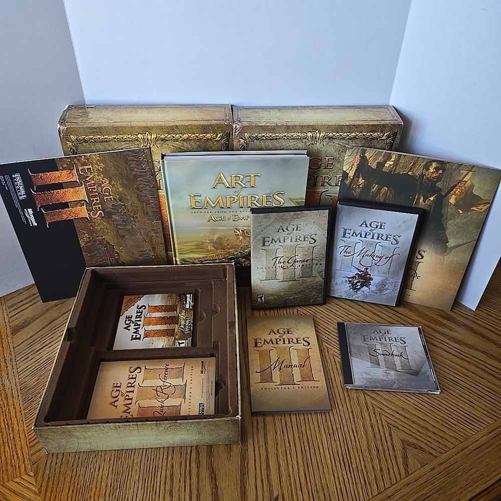 Age of Empires III: Collector's Edition (PC CD-Rom, 2005) COMPLETE Big Box