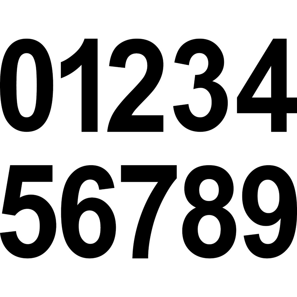 10 Sticker Tattoo 3 7/8in Black Number Room House Locker Door Start Number Digit