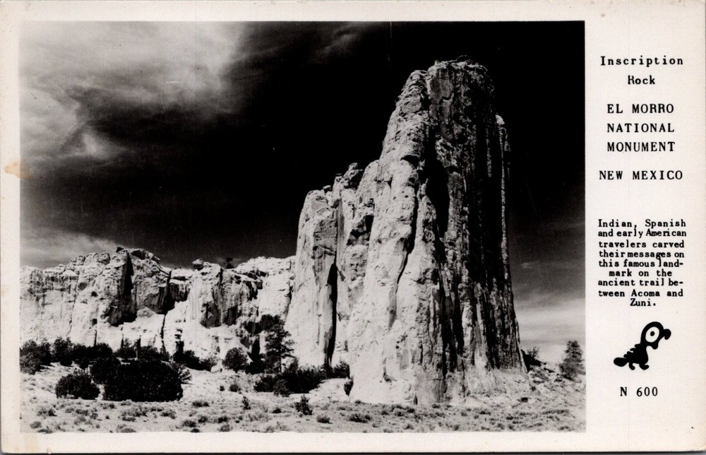 El Morro National Monument Inscription Rock New Mexico RPPC Postcard N 600