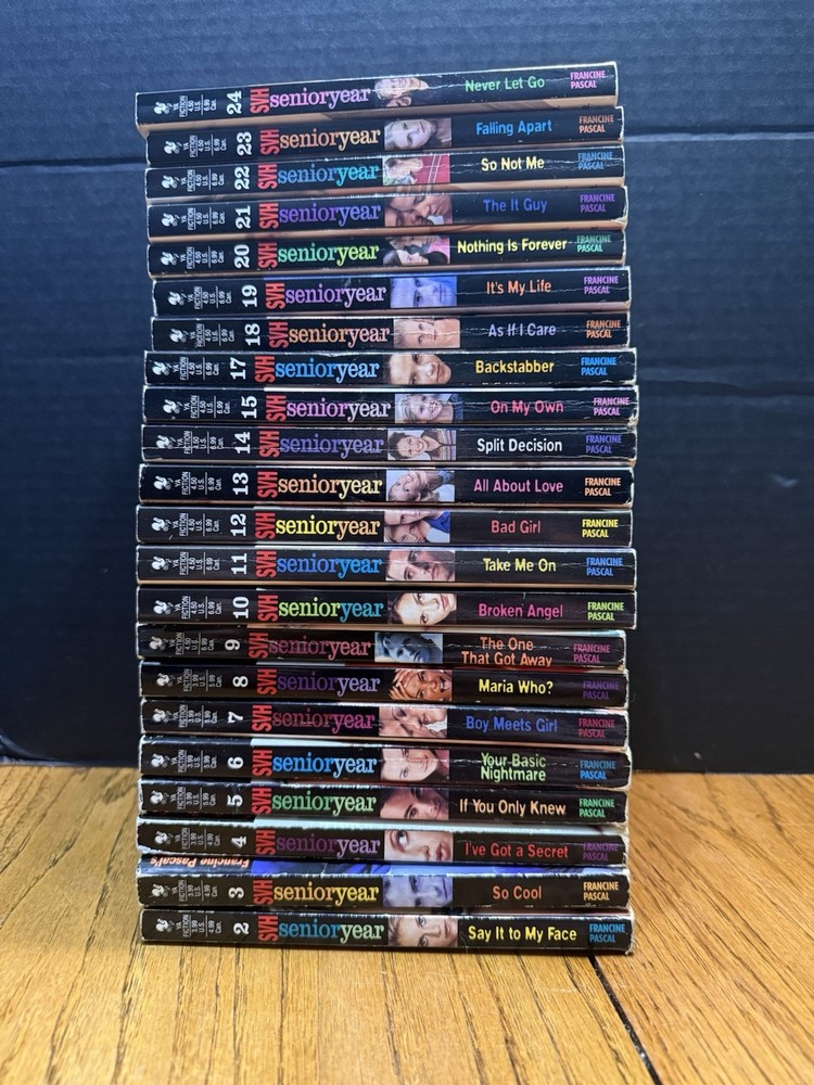 Lot of 22 SVH Senior Year Books Sweet Valley High PB Francine Pascal W/poster