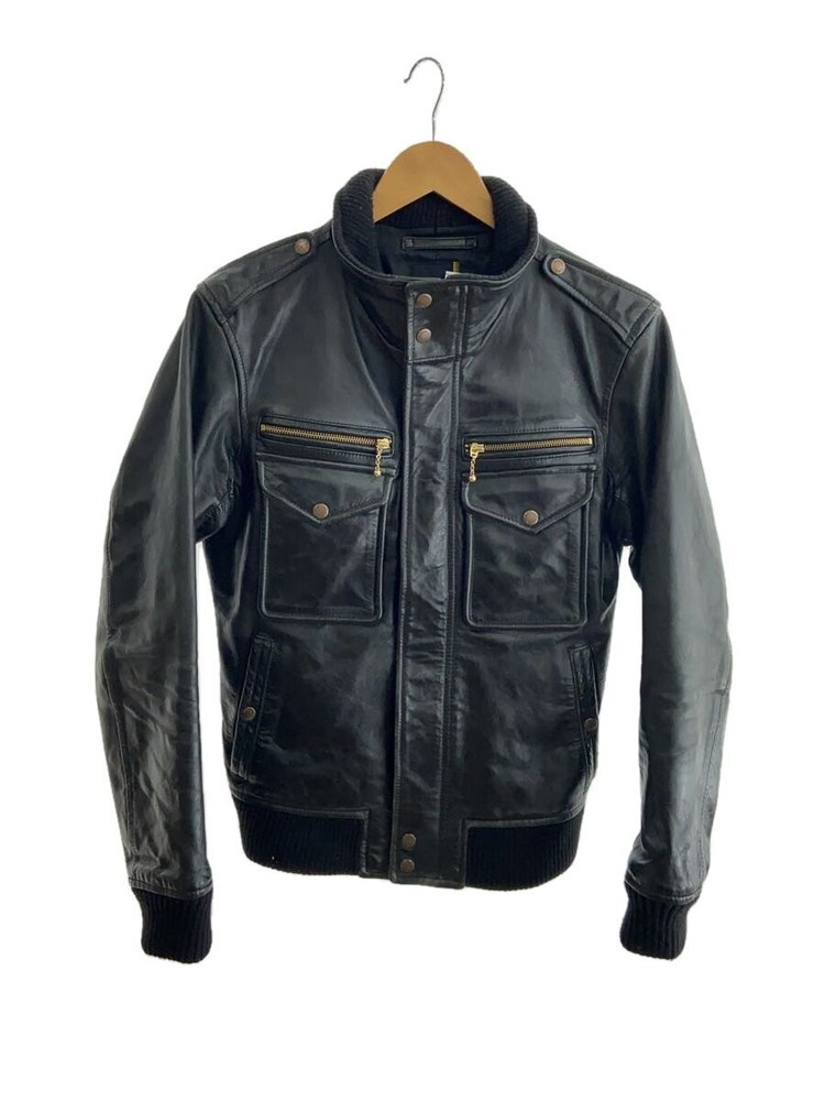 Avirex Leather Jacket Blouson/M/Leather/Blk/Plain 11101