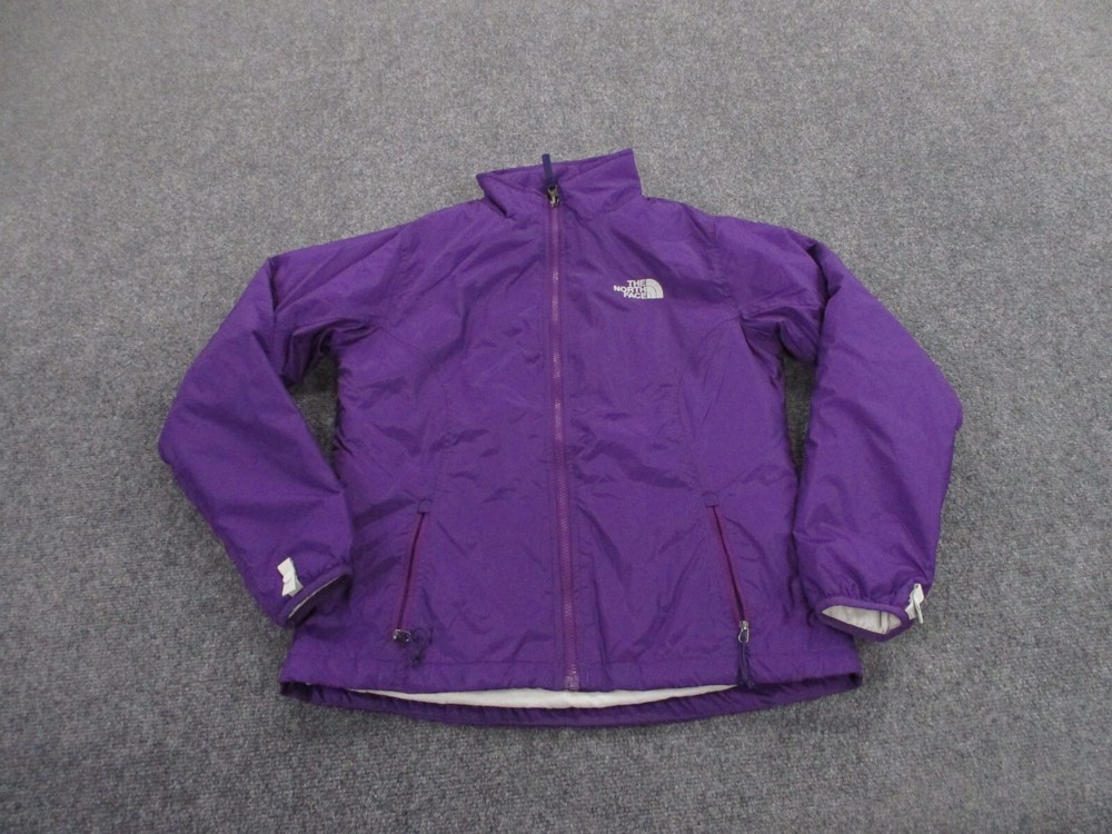 North Face Womens Purple S Hiking Rain Jacket for Camping and Outdoor Adventures