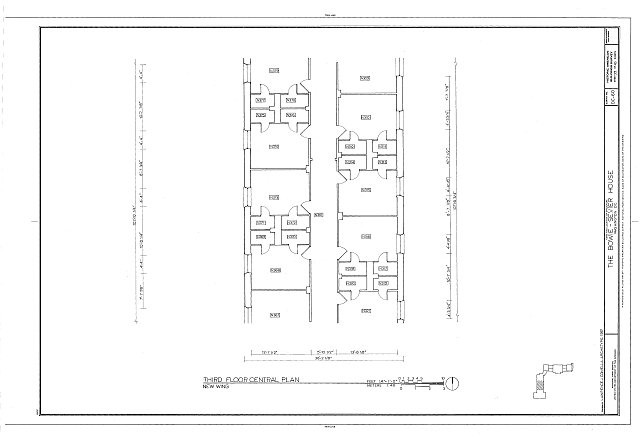 Photo:Washington DC Bowie-Sevier House 1930s Third Floor Central Plan HABS