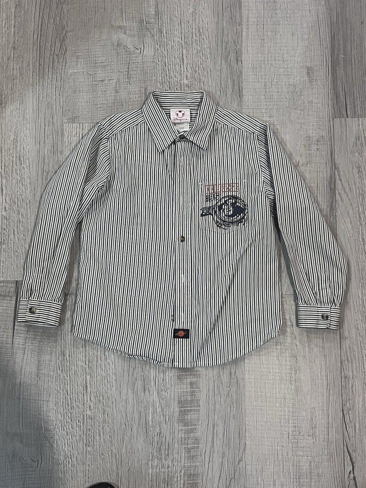 Vtg Disney Store Boy's S 5/6 Buzz Lightyear Button Up Shirt and Tie Toy Story