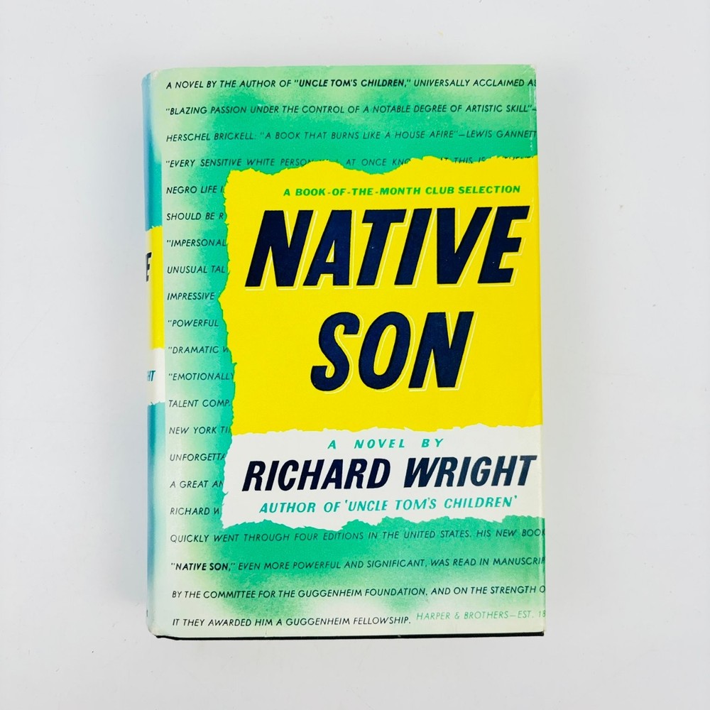 Native Son Richard Wright 1968 First Edition Library Facsimile Hardcover Novel
