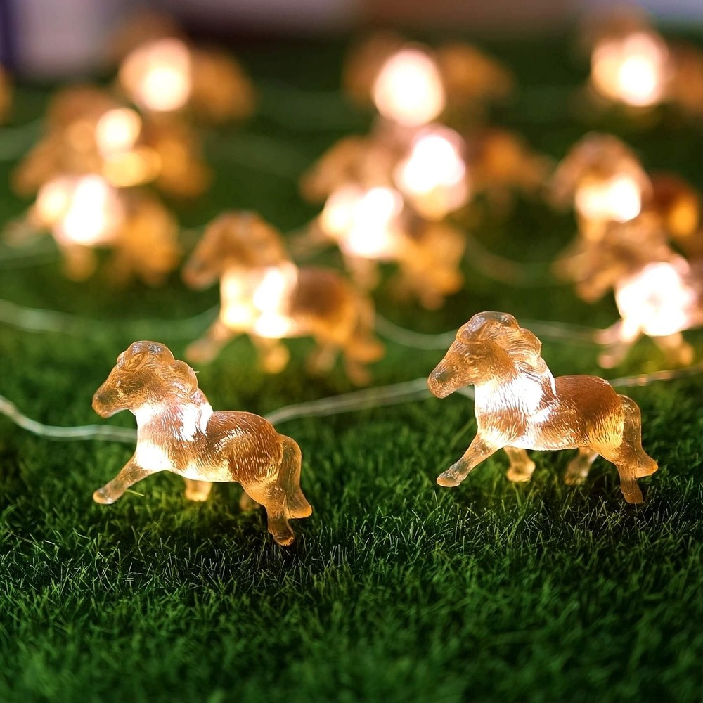 Horse Fairy String Lights Cute Pony Decorative 20 Battery Opperated