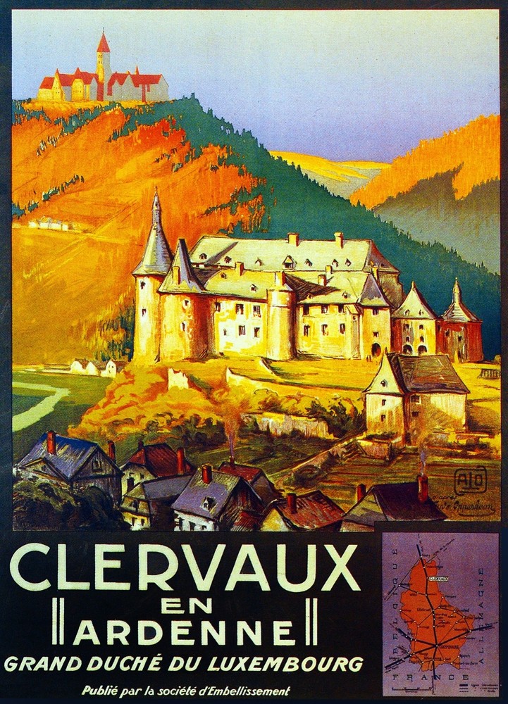7958.Decoration Poster.Home Room wall interior art design.Clervaux Luxembourg