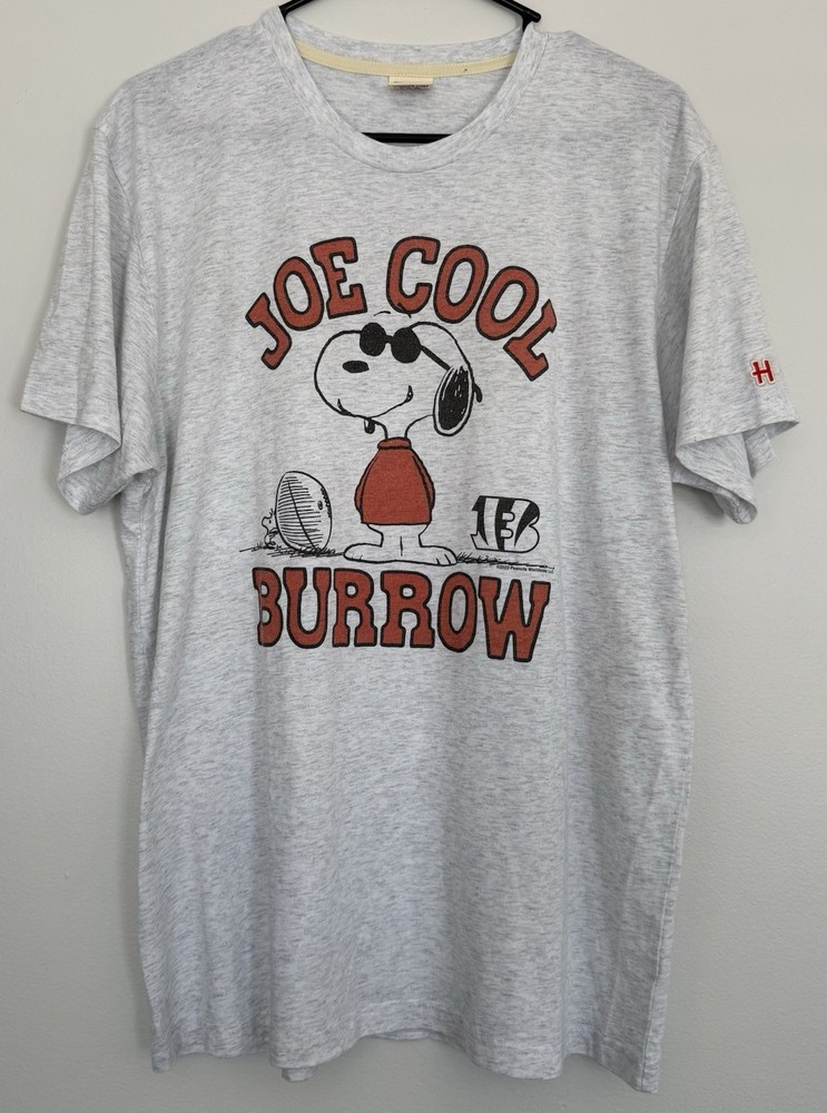 Homage Peanuts x NFL Cincinnati Bengals Joe Cool Burrow Shirt Men’s Large