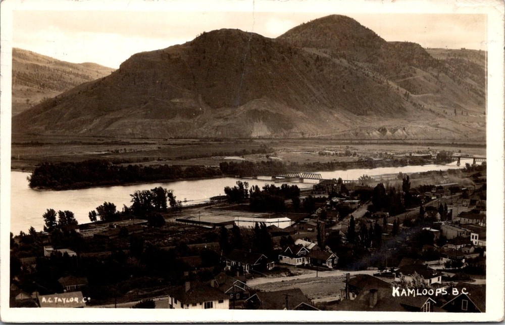 RPPC View Overlooking Kamloops BC Vintage Postcard D67