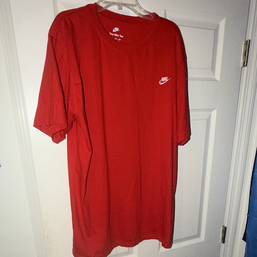 Nike The Nike Tee Red Men's XXL Cotton Jersey Short Sleeve T-Shirt