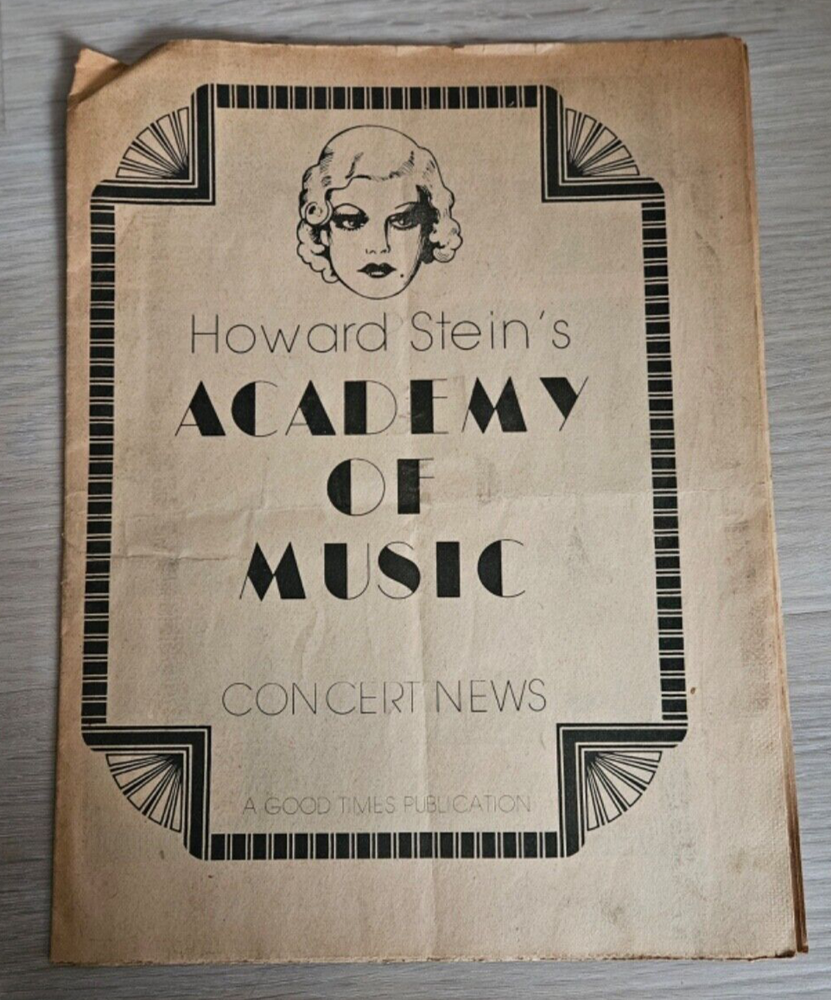 Vintage- Original-Academy Of Music NYC 1974 Concert Ad and Program-image