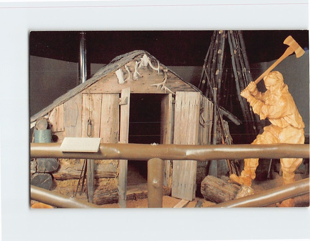 Postcard Adirondack Museum Blue Mountain Lake New York Cabin Hermit Noah Rondeau