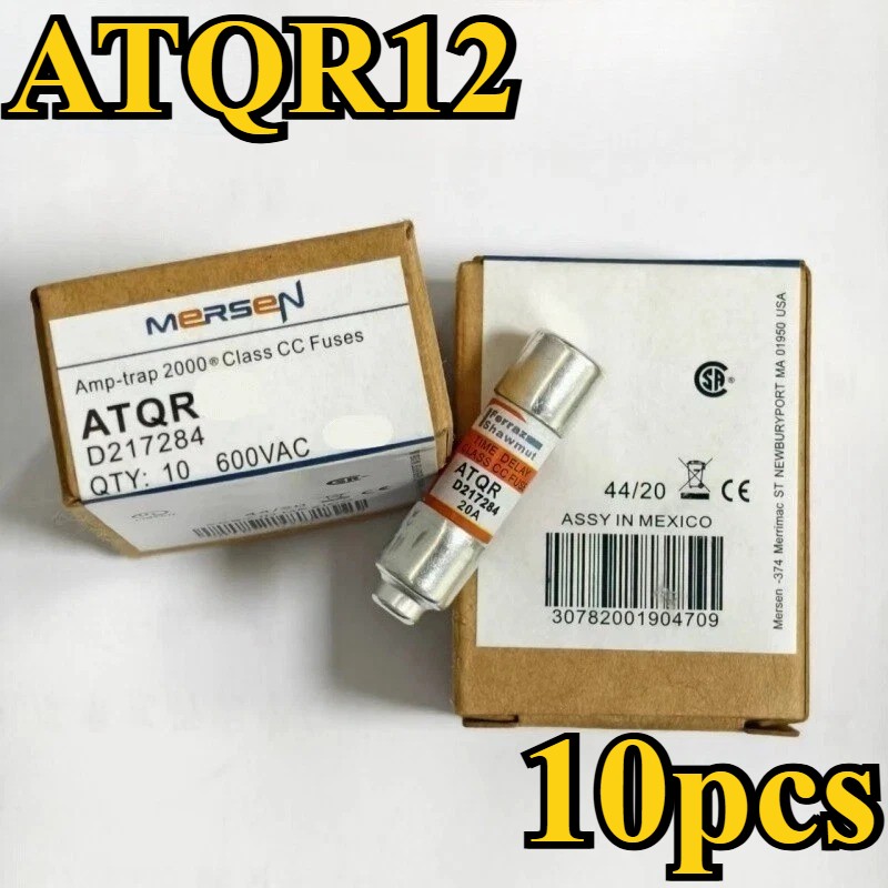 ATQR12 10PCS New Ferraz Shawmut ATQR-12 12A 600V Time-delay Fuse Fast Shipping