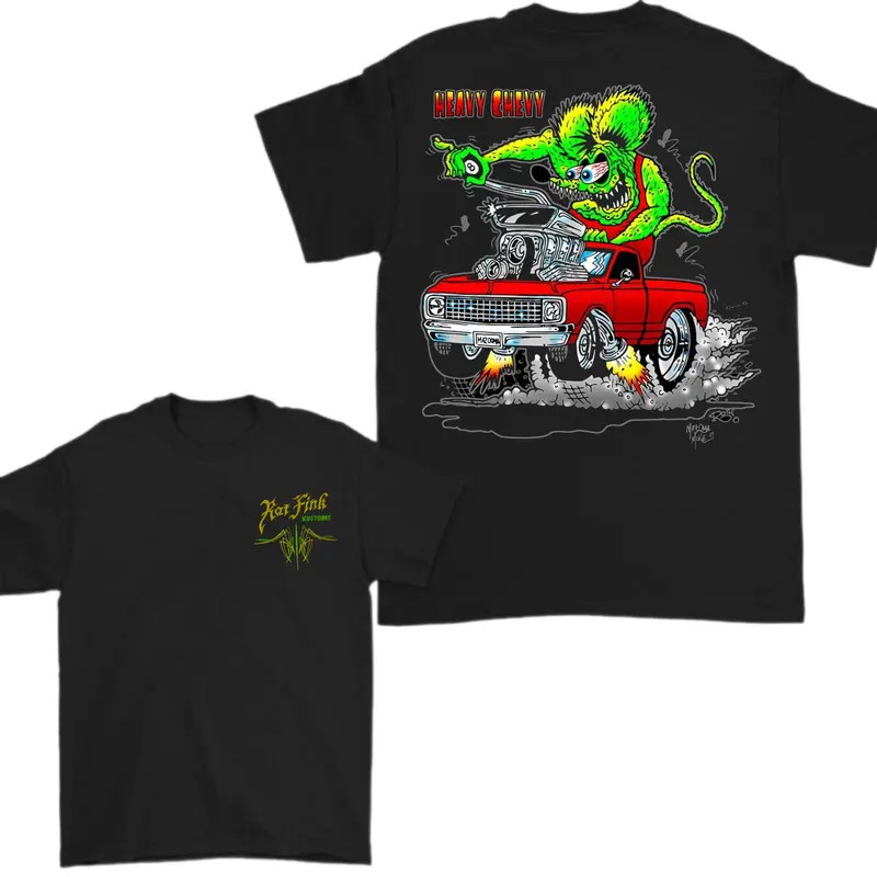 Heavy Chevy Rat Fink T-Shirt, Classic Car Graphic Tee with Ed Roth's Iconic Rat
