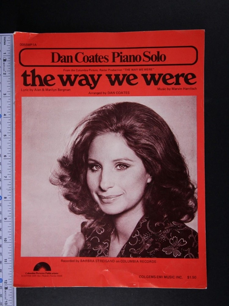 LOT of Three 1970s MOVIE THEMED SHEET MUSIC by BARBRA STREISAND~