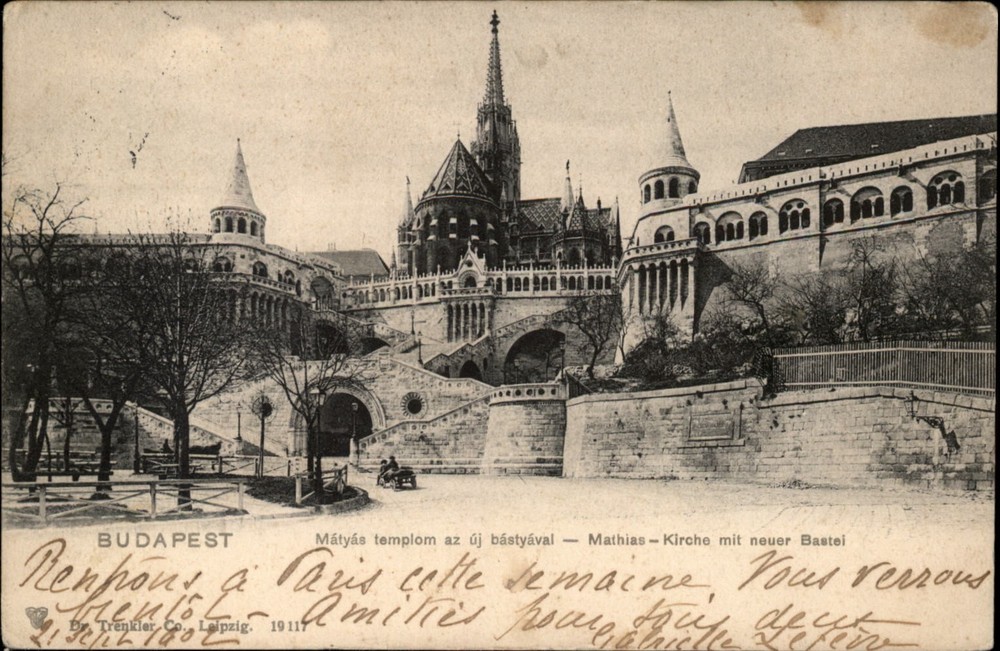 Matthias Church Budapest Hungary vintage postcard s125