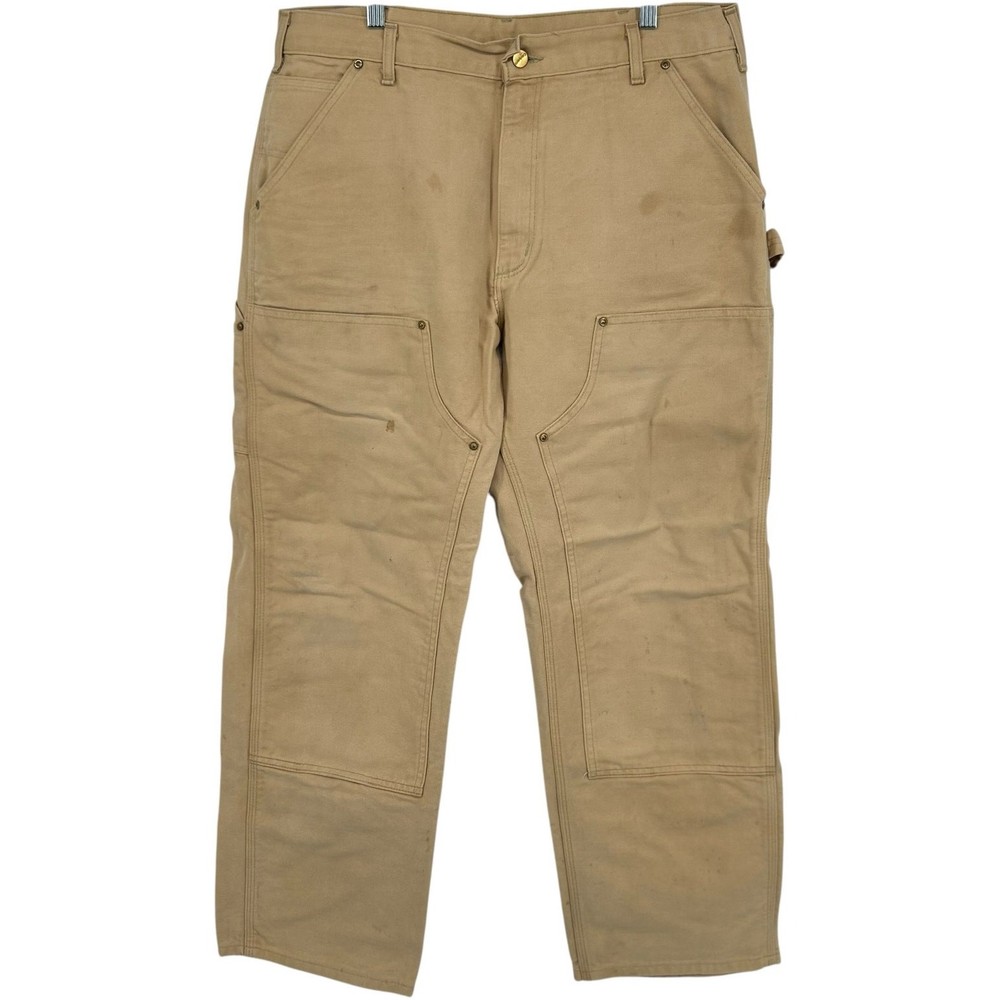 VTG 90s Y2K Carhartt B01 Brown Double Knee Carpenter Pants 36x30