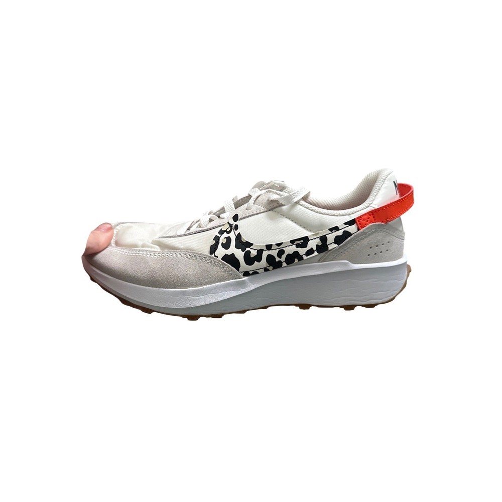 Nike Waffle Debut DZ5201-100 White Casual Shoes Sneakers Womens Size 8 leopard