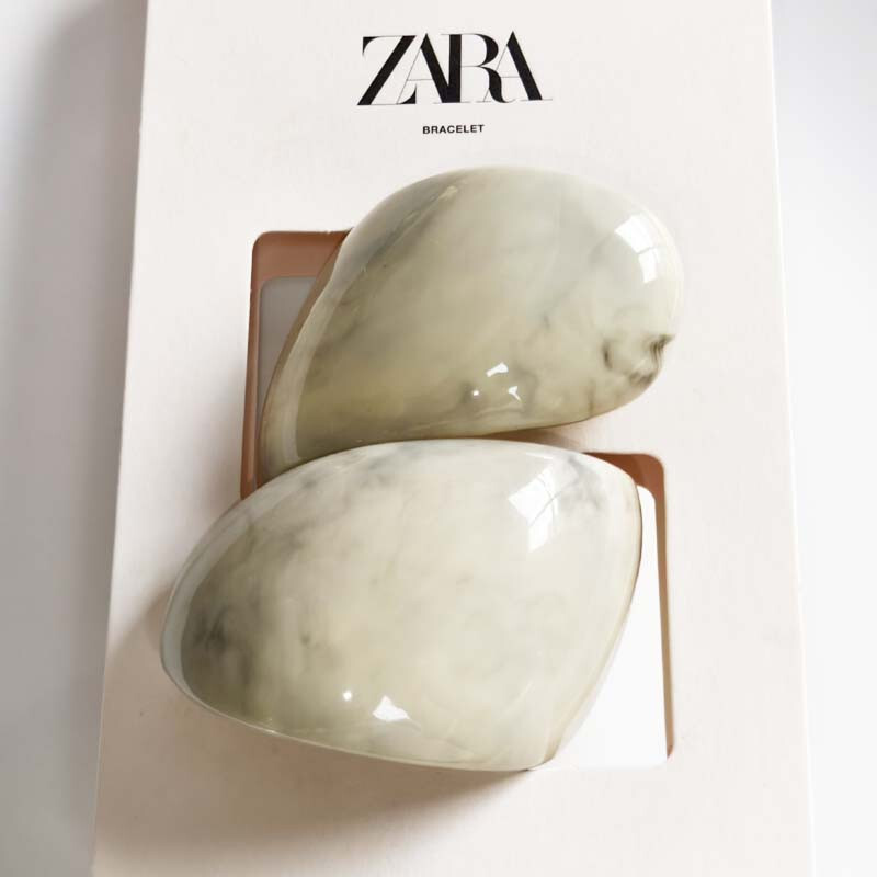 Zara Resin Wrap Statement Bangle Cuff Retro Women Party Vacation Travel Jewelry