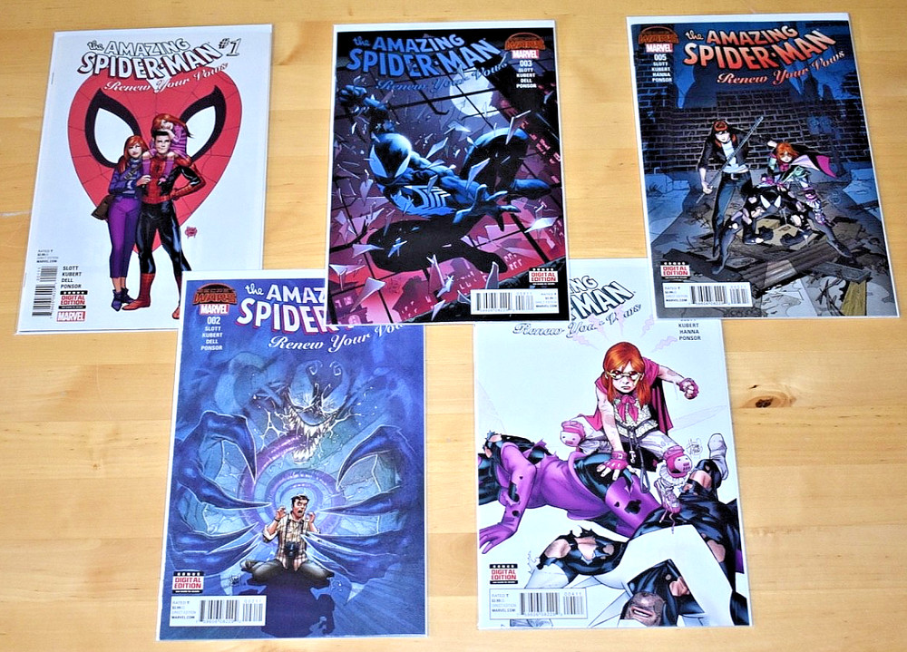 Amazing Spider-Man Renew Your Vows Set 1 2 3 4 5 Issues Complete Mini-Series '15
