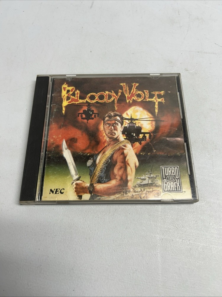 Bloody Wolf Turbografx-16 HuCard GOOD CONDITION CIB HTF RARE VINTAGE GAME